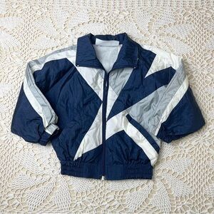 Vintage 1990s Amerisport Boys 4 Years Gray Star Colorblock Windbreaker Jacket